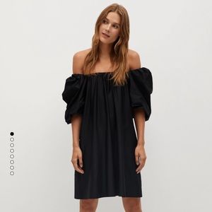 Mango Puffed Sleeve Dress